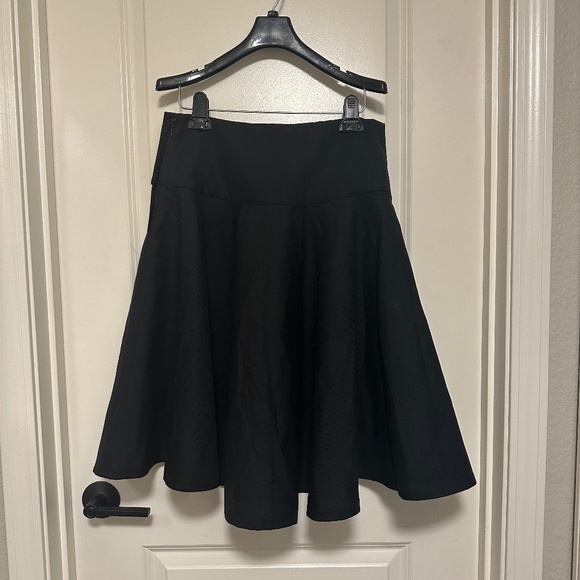 Y's Yohji Yamamoto  100% Wool Black A-Line Skirt Size 2 - Picture 4 of 7